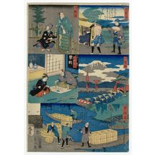 Utagawa Shigetsugu: Scenes Suggesting The Storehouse of Loyal Retainers (Chûshingura mitate), Act VI to Act X - ボストン美術館