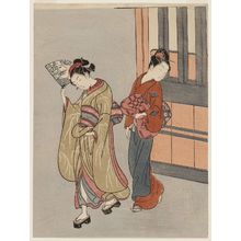 Suzuki Harunobu: Clearing Weather of the Fan, from the series Eight Views of the Parlor (Zashiki hakkei) - Museum of Fine Arts