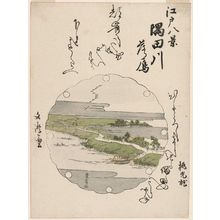 歌川豊広: Descending Geese at the Sumida River (Sumidagawa rakugan), from the series Eight Views of Edo (Edo hakkei) - ボストン美術館