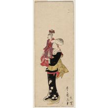 歌川豊広: No. 12 (from left), from an untitled series of Women Imitating a Daimyô Procession - ボストン美術館