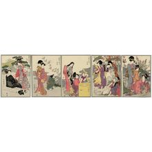 Kitagawa Utamaro: The Fashionable Six Jewel Rivers (Furyû Mu Tamagawa) - Museum of Fine Arts