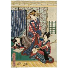 Utagawa Kunisada: Display of Lifesized Dolls (Iki-ningyô) - Museum of Fine Arts