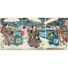 Utagawa Kunisada II: Snow (Yuki), from the series Moon, Snow, and Flowers (Getsusekka no uchi) - Museum of Fine Arts