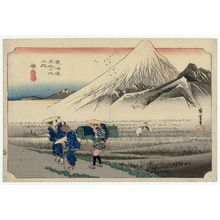 歌川広重: Hara: Mount Fuji in the Morning (Hara, asa no Fuji), from the series Fifty-three Stations of the Tôkaidô Road (Tôkaidô gojûsan tsugi no uchi), also known as the First Tôkaidô or Great Tôkaidô - ボストン美術館