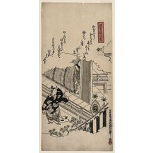 奥村政信: Momiji no ga, Ch. 7 of The Tale of Genji (Genji Kôyô no ga) - ボストン美術館