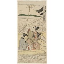 鈴木春信: Returning Sails of Takasago (Takasago no kihan), from the series Fashionable Eight Views of Nô Plays (Fûryû utai hakkei) - ボストン美術館