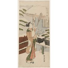 鈴木春信: Twilight Snow of Hachinoki (Hachinoki no bosetsu), from the series Fashionable Eight Views of Noh Plays (Fûryû utai hakkei) - ボストン美術館