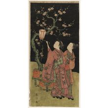 Suzuki Harunobu: Couple beside a Plum Tree at Night - Museum of Fine Arts