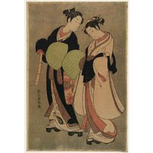 Suzuki Harunobu: Young Couple Dressed as Komusô - Museum of Fine Arts