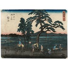 Utagawa Hiroshige: No. 27 - Fukuroi, from the series The Tôkaidô Road - The Fifty-three Stations (Tôkaidô - Gojûsan tsugi no uchi) - Museum of Fine Arts