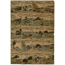 Japanischer Druck "20 scenes of the Tokaido from Nihonbashi to Yui" von Utagawa Hiroshige, 歌川広重 (Utagawa Hiroshige I)