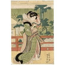 Utagawa Kunisada: Women on balcony - Museum of Fine Arts