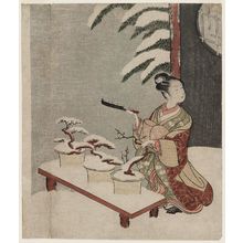 鈴木春信: Parody of the Nô Play Hachi no Ki - ボストン美術館