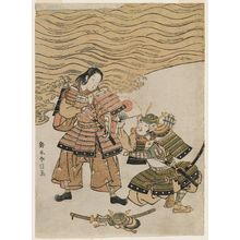 Suzuki Harunobu: Kumagai Naozane and Taira no Atsumori at Ichinotani - Museum of Fine Arts