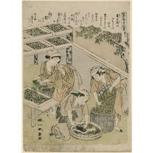 勝川春章: No. 3, from the series Silkworm Cultivation (Kaiko yashinai gusa) - ボストン美術館