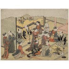Suzuki Harunobu: The Sake Cup (Sakazuki)), sheet 4 of the series Marriage in Brocade Prints, the Carriage of the Virtuous Woman (Konrei nishiki misao-guruma), known as the Marriage series - Museum of Fine Arts
