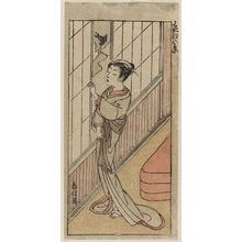 Suzuki Harunobu: Evening Bell at Mii-dera Temple (Mii no banshô), from the series Eight Views of Ômi (Ômi hakkei) - Museum of Fine Arts