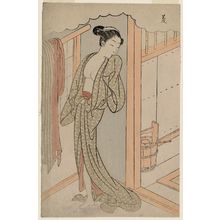 鈴木春信: Woman in a Bathhouse - ボストン美術館