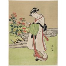 Suzuki Harunobu: Young Woman Dressed as a Komusô - Museum of Fine Arts