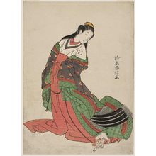 Suzuki Harunobu: The Third Princess (Nyosan no miya) and Her Cat - Museum of Fine Arts