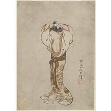 Okubo Kyosen (Kikurensha Kyosen)による浮世絵「Woman Arranging Her Hair」