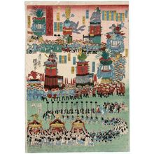 Japanese Print "Sannô Festival Procession (Sannô-sama gosairei zu), No. 4" by Utagawa Kunisato