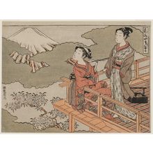 Isoda Koryusai: Spring, from the series Fashionable Views of Fuji in the Four Seasons (Fûryû shiki no Fuji) - Museum of Fine Arts