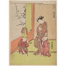 Isoda Koryusai: Fukurokuju, from the series The Seven Gods of Good Luck in Modern Guise (Yatsushi Shichifukujin) - Museum of Fine Arts