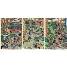 Utagawa Sadahide: A Board Game of the Road to Iga Pass, New Edition (Shinpan Igagoe dôchû sugoroku) - Museum of Fine Arts