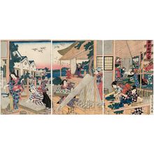 Utagawa Sadahide, 歌川貞秀 (Utagawa Sadahide)による浮世絵「Kaiko kashokufu no zu」