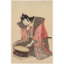 Kitao Shigemasa: Drum on Stand, from an untitled set of Five Musicians (Gonin-bayashi) - Museum of Fine Arts