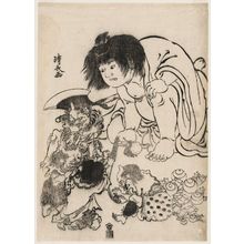 Torii Kiyonaga: Kintarô Making Four Demons Draw Lots - Museum of Fine Arts