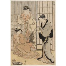 Torii Kiyonaga: Snowy Morning in the Pleasure Quarters (Seirô yuki no ashita) - Museum of Fine Arts
