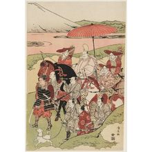 Torii Kiyonaga: Yoritomo's Hunt at the Foot of Mount Fuji - Museum of Fine Arts