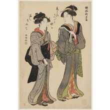 Katsukawa Shuncho: Two Women Returning from the Bath, from the series Humorous Poems of the Willow (Haifû yanagidaru) - Museum of Fine Arts