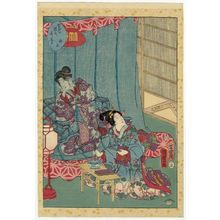 Utagawa Kunisada II: No. 10, Sakaki, from the series Lady Murasaki's Genji Cards (Murasaki Shikibu Genji karuta) - Museum of Fine Arts