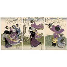 Utagawa Toyokuni I: Cherry Blossoms in the Wind - Museum of Fine Arts