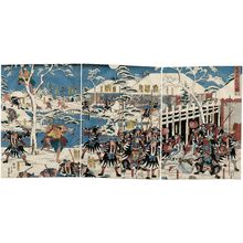 Utagawa Hiroshige II: The Night Attack in Chûshingura (Chûshingura youchi no zu) - Museum of Fine Arts