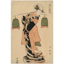 Katsukawa Shun'ei: Oshiegata (Design For Oshie) Bird-Seller Dance - Museum of Fine Arts
