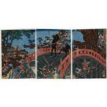 Utagawa Kuniyoshi: Sangokushi: Chôhan hashi no zu - Museum of Fine Arts