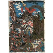 Utagawa Kuniyoshi: Empress Jingû Attacks the Three Korean Kingdoms (Jingû kôgô Sankan seibatsu no zu) - Museum of Fine Arts