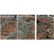 Utagawa Kuniyoshi: The Great Battle of Yashima (Yashima ôgassen) - Museum of Fine Arts