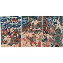 Utagawa Kuniyoshi: Kobayashi Asahina and Strange People from Foreign Lands - Museum of Fine Arts