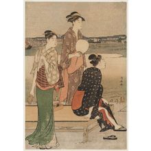 Torii Kiyonaga: Enjoying the Evening Cool on the Banks of the Sumida River - Museum of Fine Arts