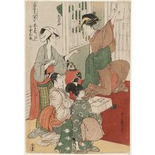 Kitagawa Utamaro: Act X (Jûdanme), from the series The Chûshingura Drama Parodied by Famous Beauties: A Set of Twelve Prints (Kômei bijin mitate Chûshingura jûnimai tsuzuki) - Museum of Fine Arts