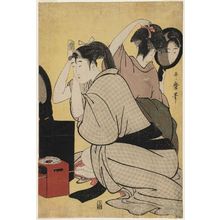 Kitagawa Utamaro: Dressing the Hair - Museum of Fine Arts