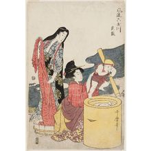 和泉屋市兵衛: Musashi Province, from the series Fashionable Six Jewel Rivers (Fûryû Mu Tamagawa) - ボストン美術館