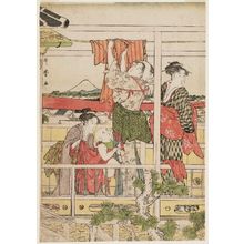 Kitagawa Utamaro: Drying Clothes - Museum of Fine Arts