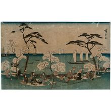 Utagawa Hiroshige: Amusements at Goten-yama (Goten-yama yûkyô), from the series Famous Places in the Eastern Capital (Tôto meisho) - Museum of Fine Arts