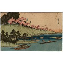 Utagawa Hiroshige: Cherry Blossoms in Full Bloom along the Sumida River (Sumidagawa hanazakari), from the series Famous Places of the Eastern Capital (Kôto meisho) - Museum of Fine Arts